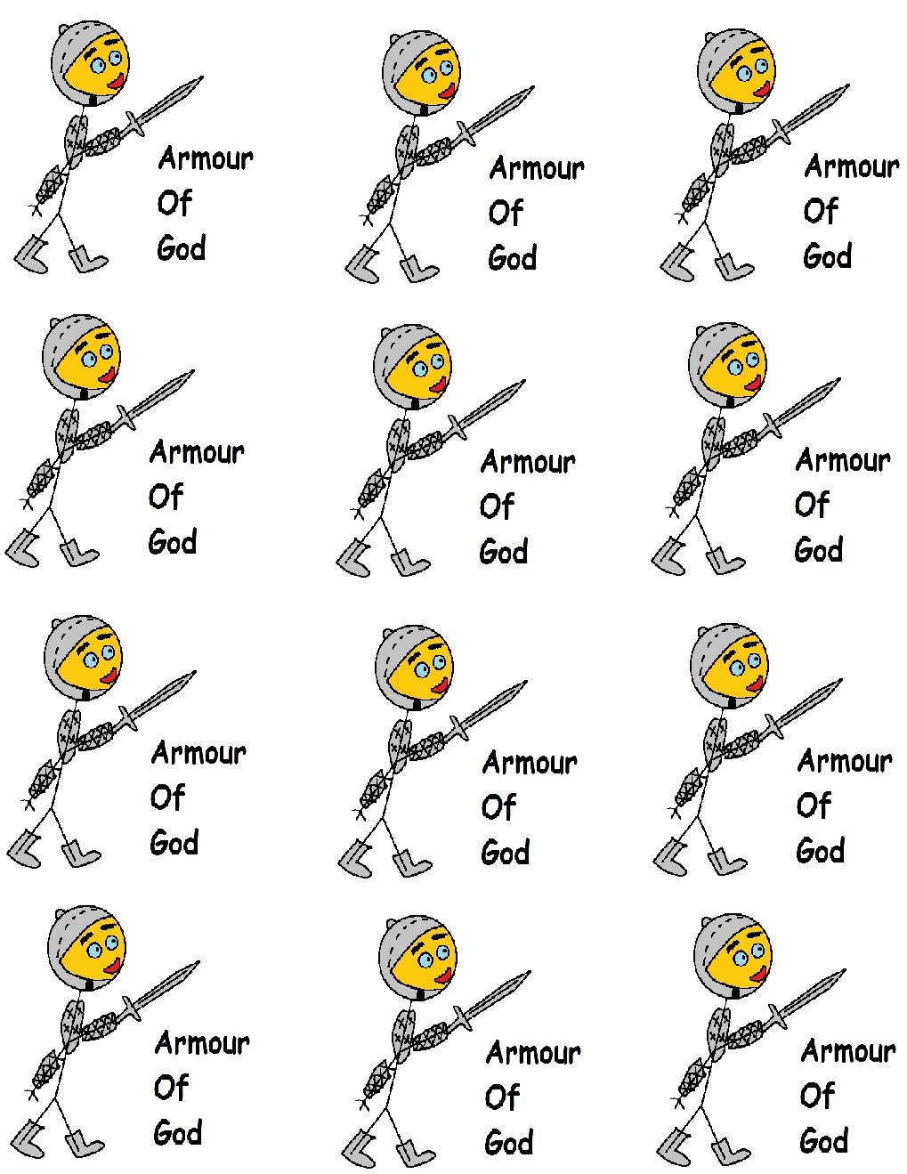 Printable Sunday School Stickers